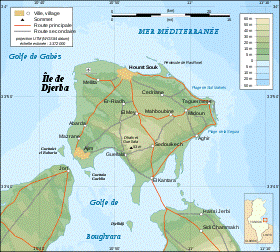 Carte topographique de l'Ã®le